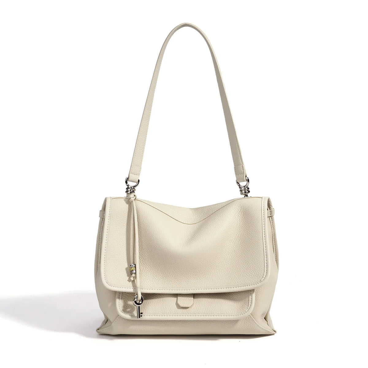 2026 New TC Cowhide Women's Shoulder Bag Crossbody Bag Genuine Leather Messenger Bag Fashionable Ladies Bags