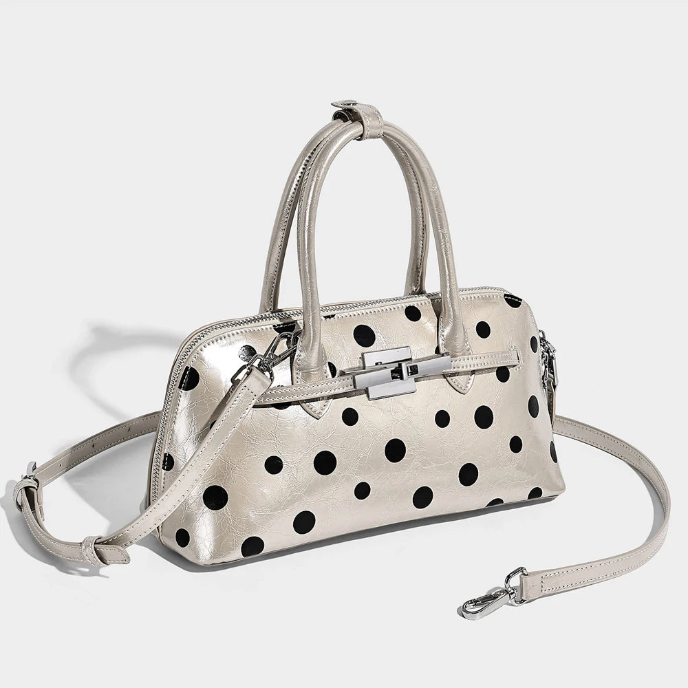 2026 Niche Boston Leopard Pillow Bag New Arrival Trendy Chic Shoulder Crossbody Bag Polyester Zipper Hidden Cell