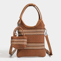 2026 Summer New Colorblocked Woven Handbag for Women Versatile Hollow Out Shoulder Bag