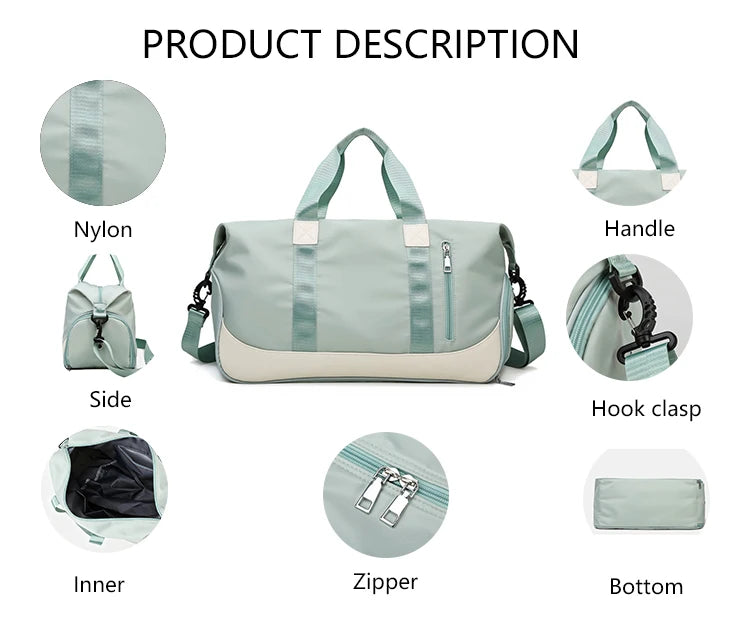 3143 SHINEERA Ready Oxford Gym Duffle Bag Large Capacity Travel Organizer Tote Bag Gym Backpack Bag Men of Travel for Women