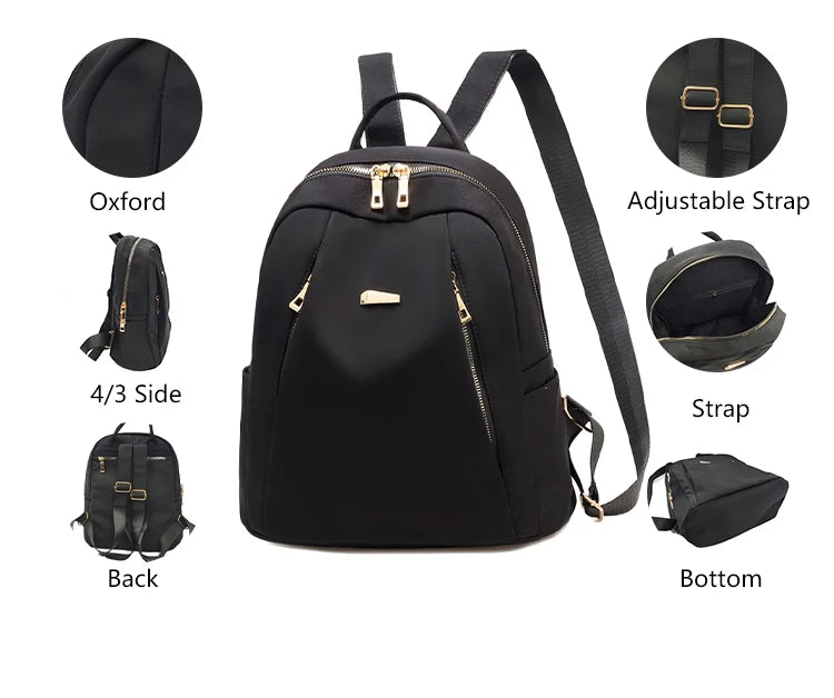 3146 B Custom High Quality Light Weight Backpack Unisex Crossbody Bags Oxford Everyday extra Large Backpack for Women