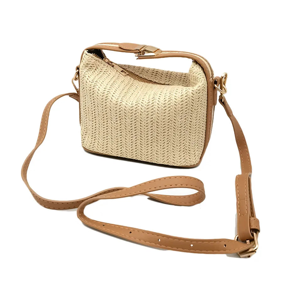 3172 Wholesale Summer Handmade Woven Paper Straw Bags Tote Summer Beach Tote Bag Women 2024 Summer Shoulder Sling Bag Handbags