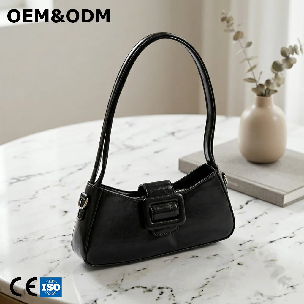 3182 -2 Wholesale New High Quality Lady Handbag Vegan Leather Purse Sling Shoulder logo Handbag Vintage Underarm Bag for Women