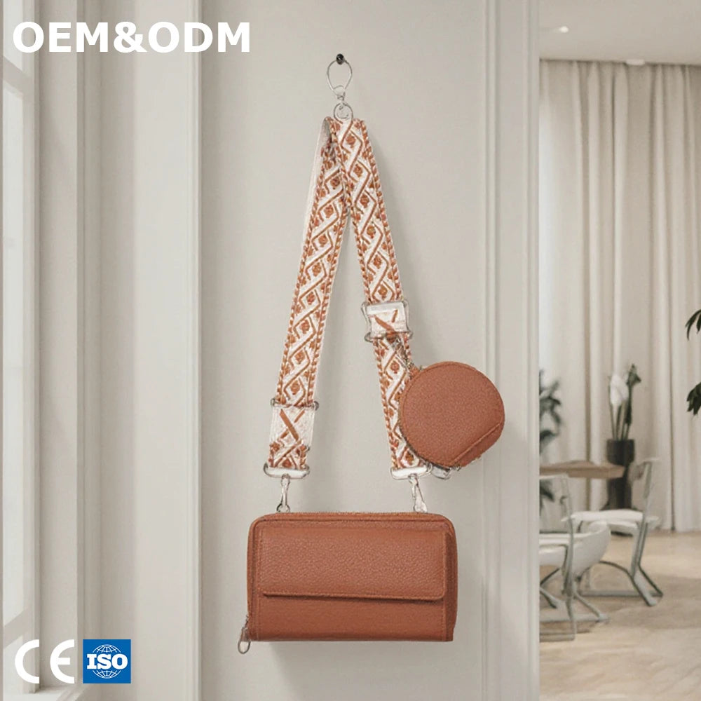 3191 Classic Women's Vegan Leather Purse Crossbody Sling Bag with Wallet Card Mobile Phone Pouch PU Material