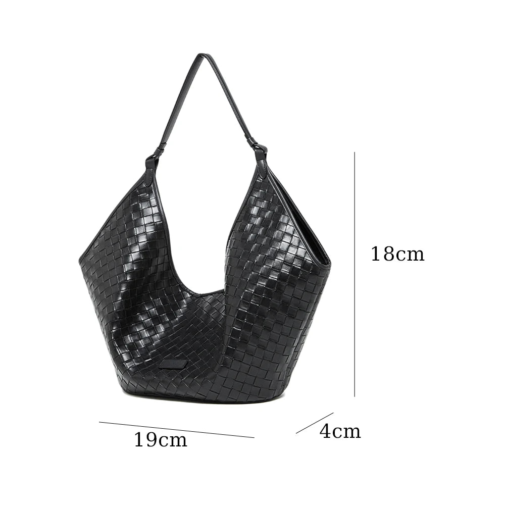 3232 Ready Custom Design logo Woven Women's Genuine Real Cowhide Leather Bucket Bag Handbags Manufacturer for Women Ladies