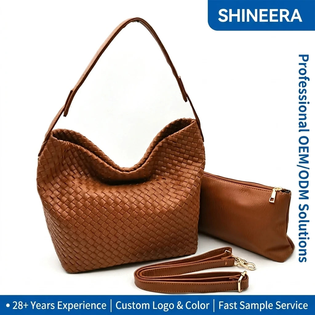 3253 Premium Elegant Pu Vegan Leather Large Capacity Soft Touch Ladies Handbag Purse for Daily Office Shopping Trip