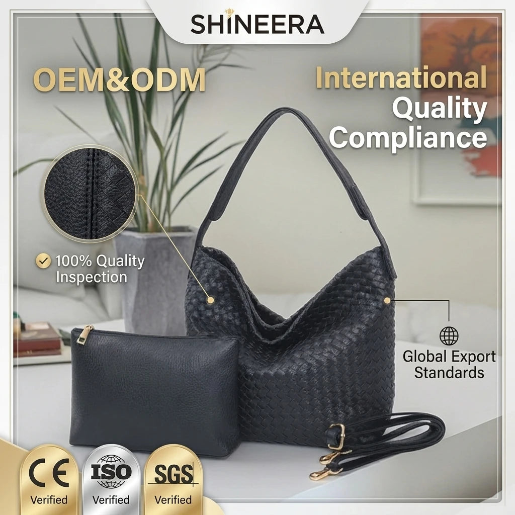 3253 Premium Elegant Pu Vegan Leather Large Capacity Soft Touch Ladies Handbag Purse for Daily Office Shopping Trip