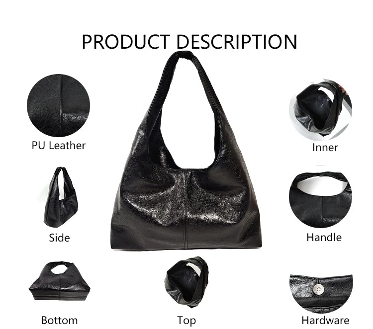 3261 SHINEERA Wholesale Fashion Women's Small Handbags Patent Vegan PU Leather Shoulder Underarm Bags for Women logo Tote Bag