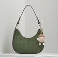 3279 Women's Autumn Winter Shoulder Crossbody Frosted Saddle Vintage Suede Tote Bag Zip Portable Underarm Bags for Women