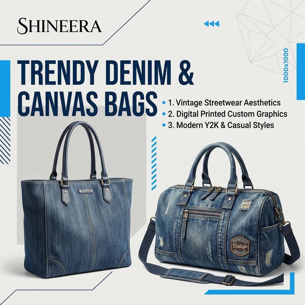 3291 Designer Womens Washed Black Denim Tote Bag Large Capacity Multi Pocket Casual Shoulder Handbag Travel Shopping Purse