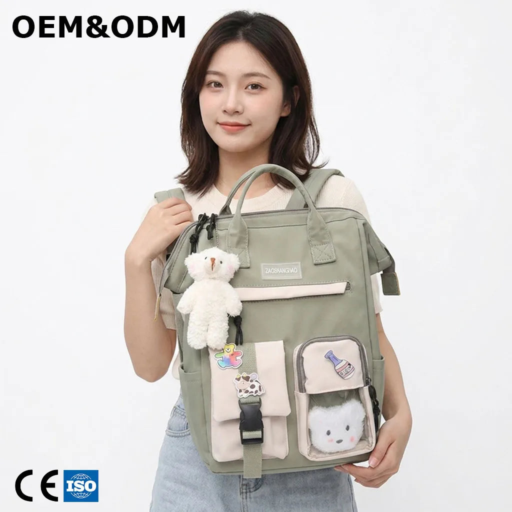 3300 F Exclusive Sophisticated Water-Resistant Premium Nylon Zipper Travel Daypack Backpack for Commute Study College Student