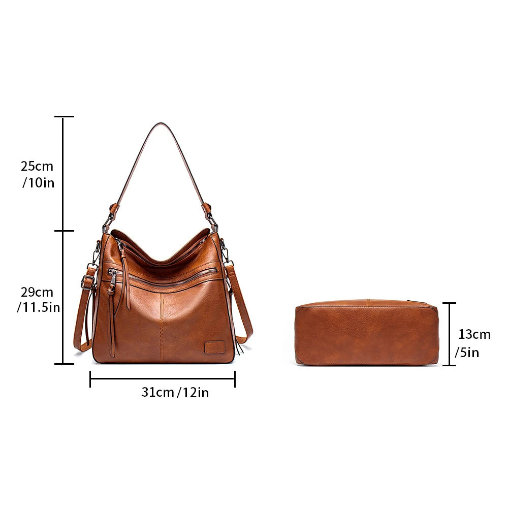 3304 Spring Summer European American Fashion Trend Women's Zipper Tote Shoulder Messenger Bag Foreign Trade PU Wholesale