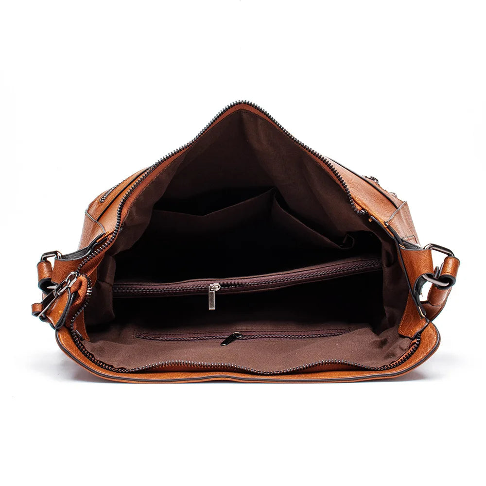 3304 Spring Summer European American Fashion Trend Women's Zipper Tote Shoulder Messenger Bag Foreign Trade PU Wholesale