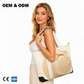 3315 H Premium Elegant Luxury Canvas Beach Tote Large Capacity Canvas Beach Tote Bag for Beach Vacation Summer Holiday Women