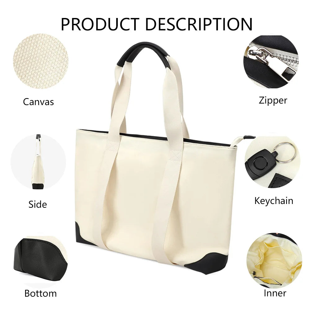 3315 H Premium Elegant Luxury Canvas Beach Tote Large Capacity Canvas Beach Tote Bag for Beach Vacation Summer Holiday Women