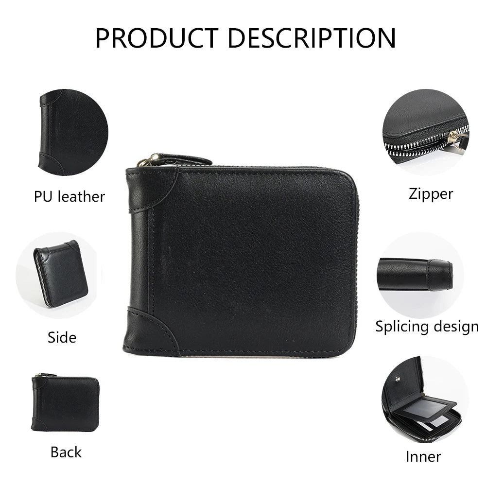 3318 h Premium Elegant Luxury RFID Blocking Protection Zip Around Closure Custom RFID Wallet for Daily Use Office Work Travel