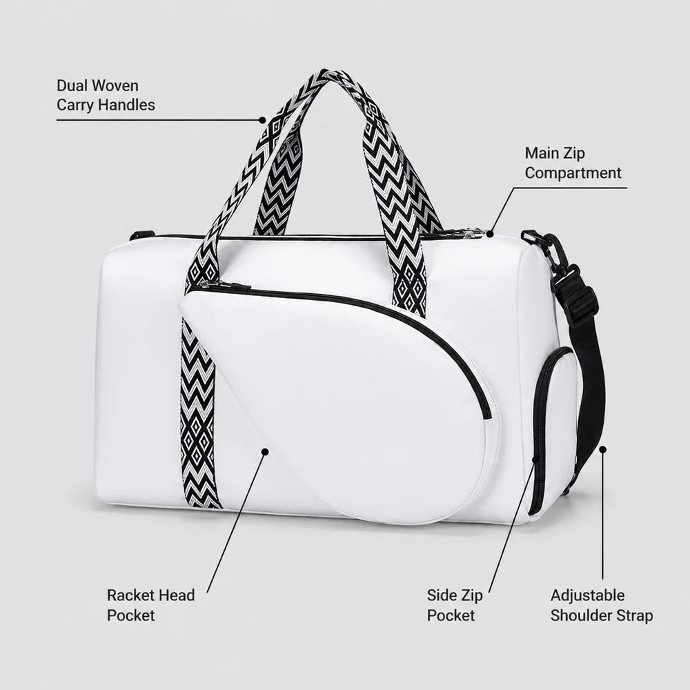 3325 I Nylon Sport Racket Backpack Badminton Tennis Bag Large Capacity Water Resistant Adjustable Strap Wholesale Duffel Bag