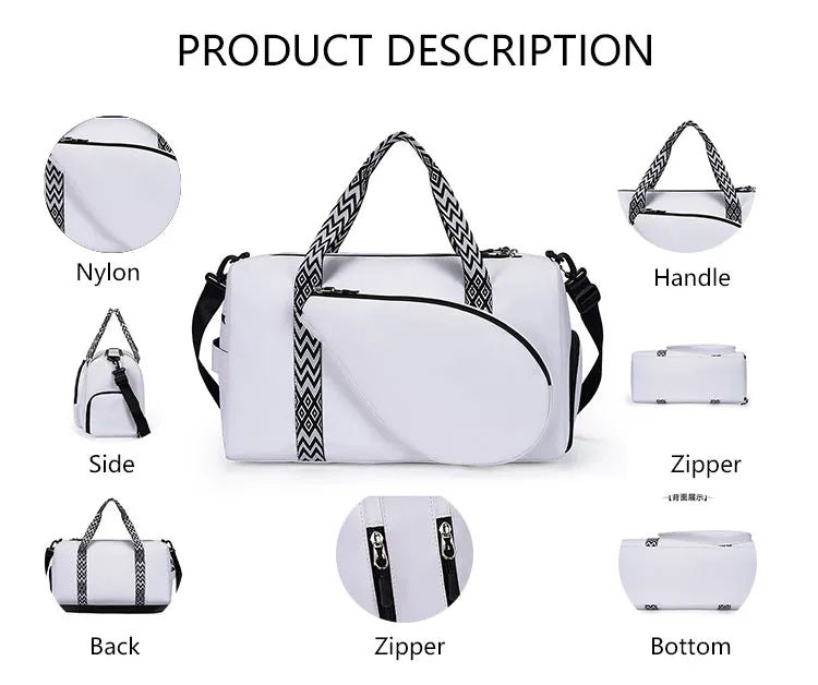 3325 I Nylon Sport Racket Backpack Badminton Tennis Bag Large Capacity Water Resistant Adjustable Strap Wholesale Duffel Bag