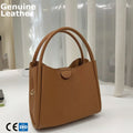 3375 J Women's Brown Pebbled Leather Top Handle Crossbody Bag Tote Bag Versatile Casual Textured Shoulder Bag for Daily Use
