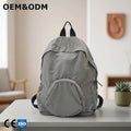3422 C Zipper Foldable Polyester Backpack Lightweight Travel Packable Outdoor Daypack Letter 20-37L Capacity Custom Logo