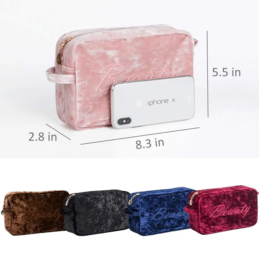 African Beauty Portable Large Storage Travel Makeup Cosmetic Bag Packaging with Zip