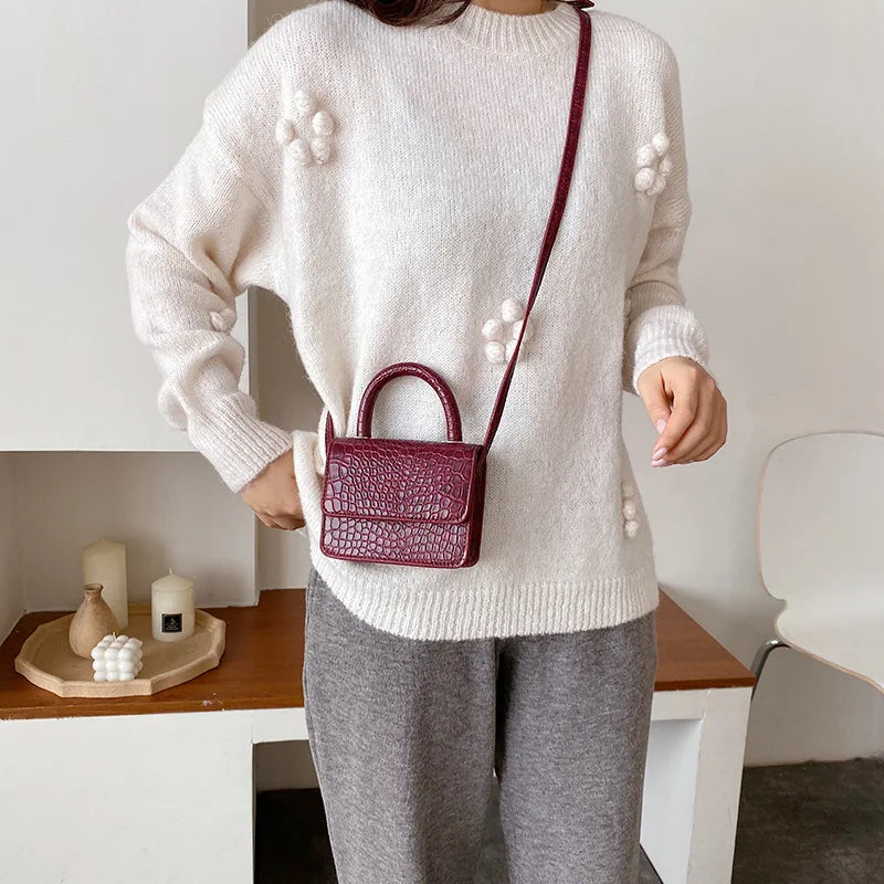 Angedanlia Fashion Small square Pu Leather crocodile Pattern 2020 New Arrivals Women Messenger Luxury Cross Body Bag