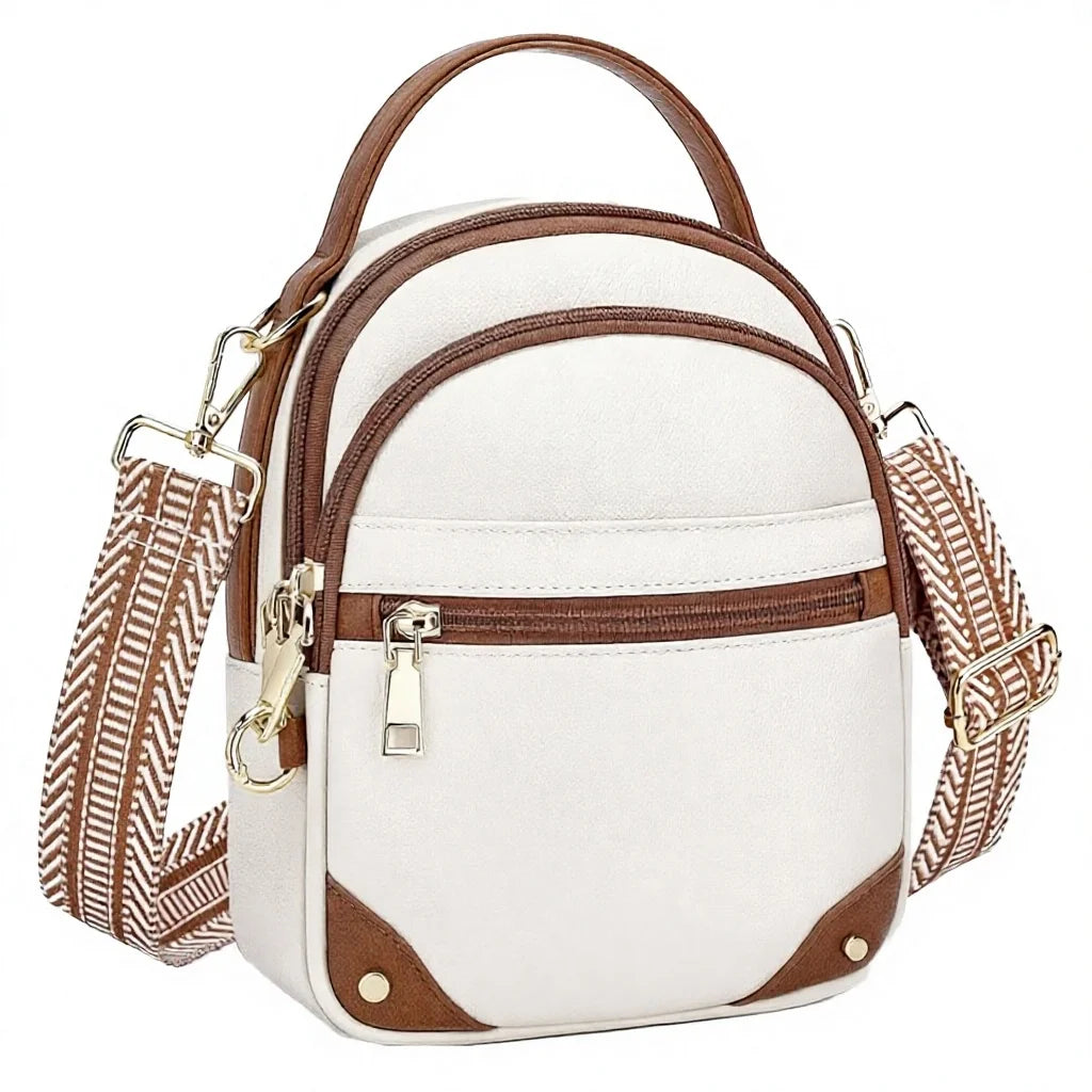 Anti-Theft RFID Small Crossbody Bag for Women Travel Shoulder Bag with Removable Strap Single Zipper Closure