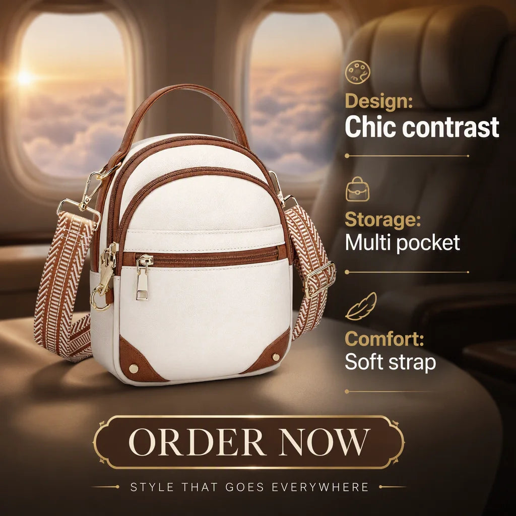 Anti-Theft RFID Small Crossbody Bag for Women Travel Shoulder Bag with Removable Strap Single Zipper Closure