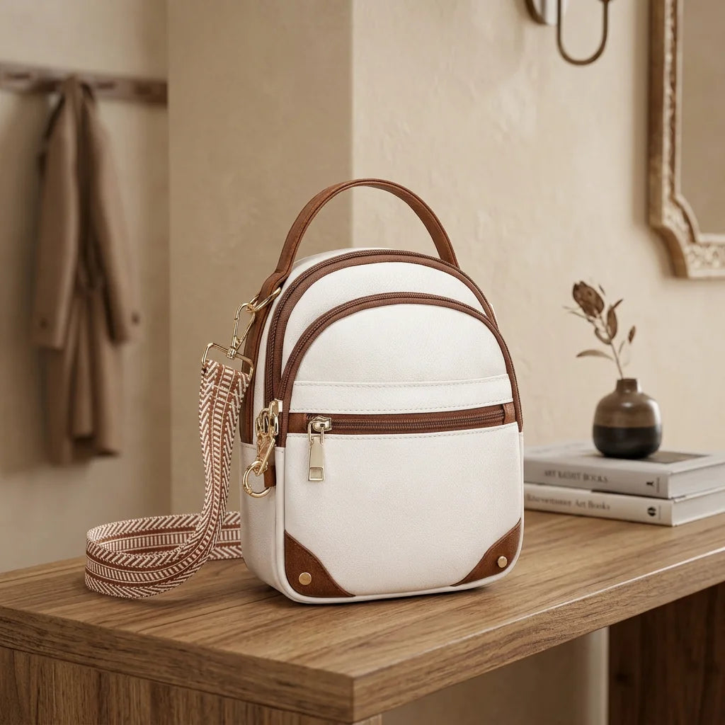 Anti-Theft RFID Small Crossbody Bag for Women Travel Shoulder Bag with Removable Strap Single Zipper Closure