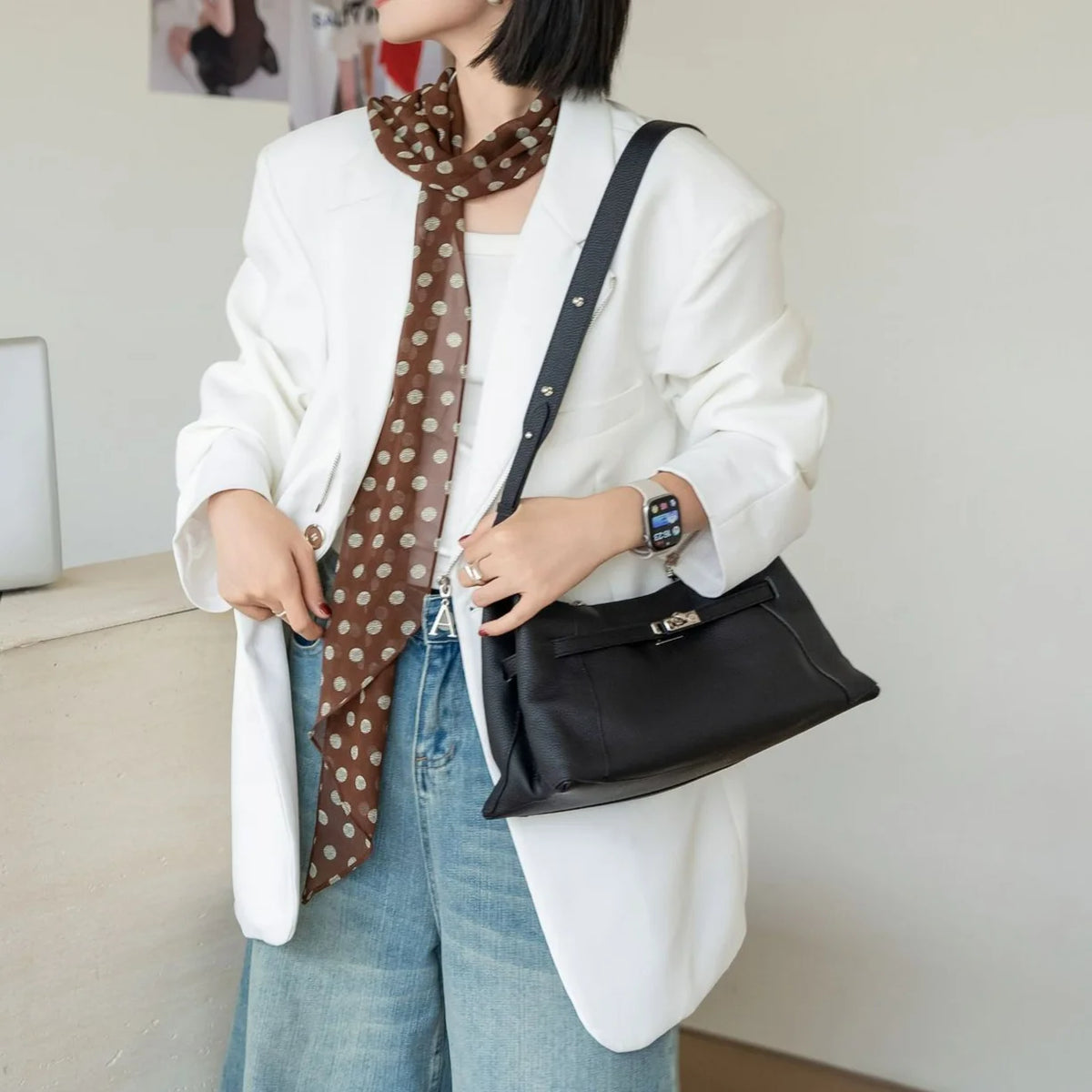 Best Selling Genuine Leather Women's Handbags Wholesale Soft Cowhide Ladies Shoulder Bags and Underarm Bags