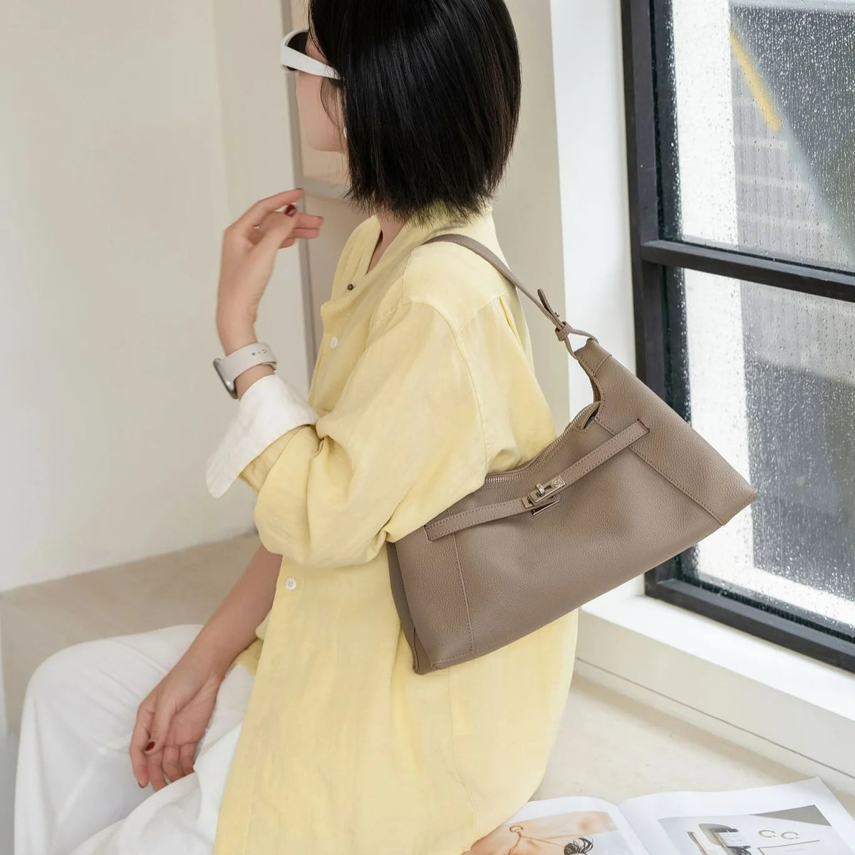 Best Selling Genuine Leather Women's Handbags Wholesale Soft Cowhide Ladies Shoulder Bags and Underarm Bags