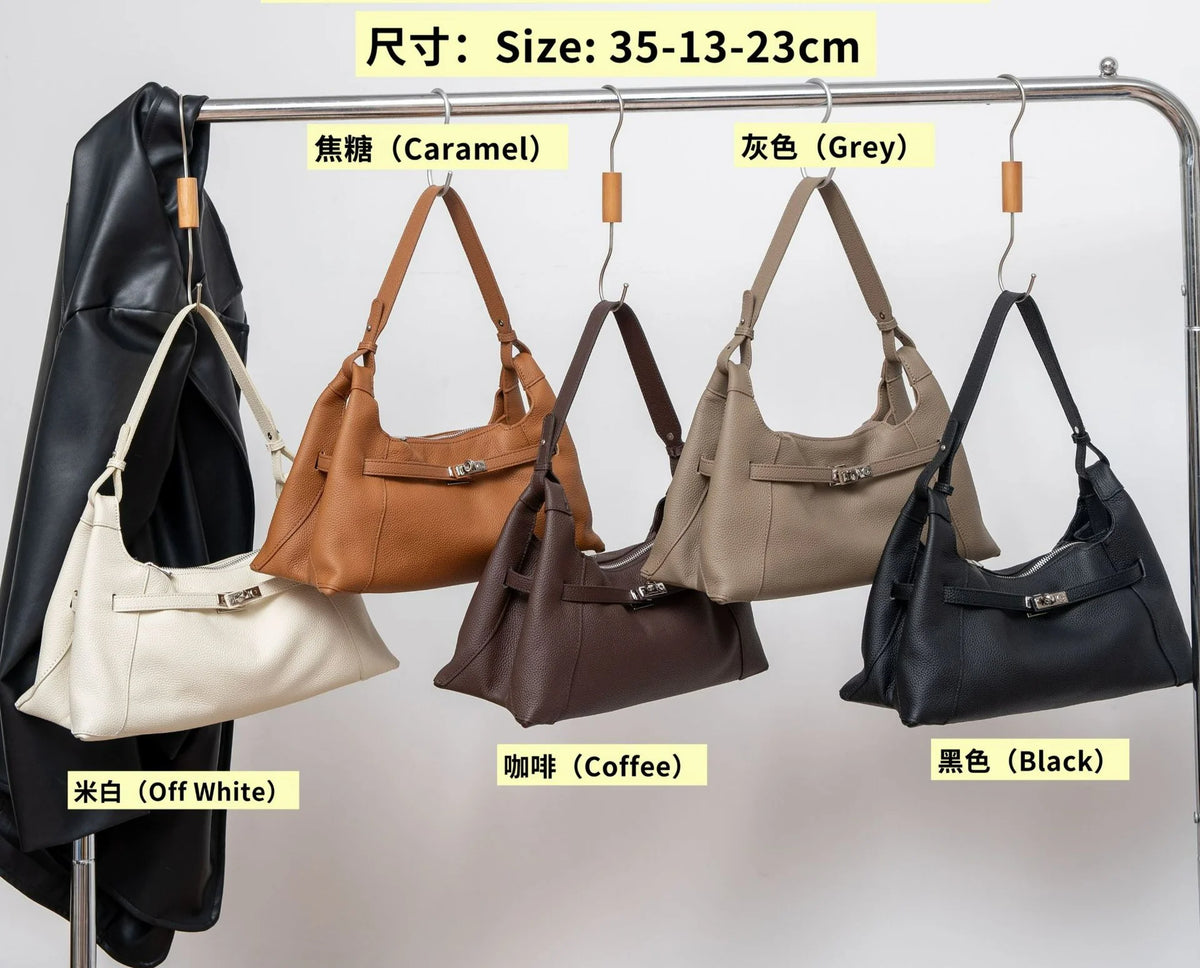 Best Selling Genuine Leather Women's Handbags Wholesale Soft Cowhide Ladies Shoulder Bags and Underarm Bags