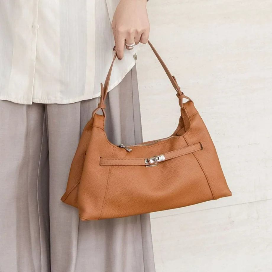Best Selling Genuine Leather Women's Handbags Wholesale Soft Cowhide Ladies Shoulder Bags and Underarm Bags