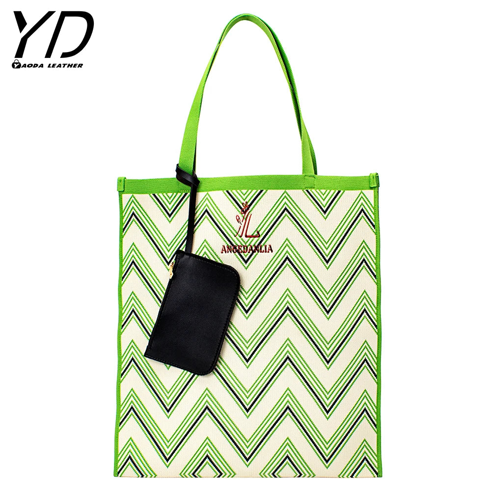 Bohemian Crochet Women Shoulder Bags Granny Square Knitted Handbags
