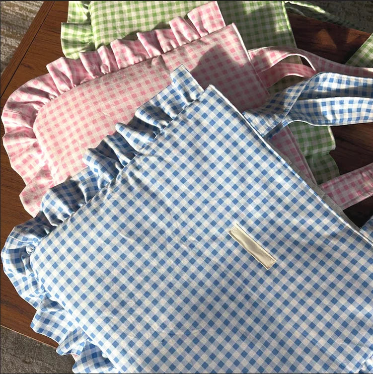 Candy Ruffle Ladies Tote Bag Handmade Summer Shoulder Personalized Quilted Beach Bag with Bow