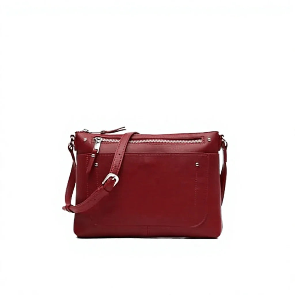 Cepti Small Lady Shoulder Bag ED. Burgundy PU 19x26x3cm Single Strap Polyester Lining Summer Zipper Closure
