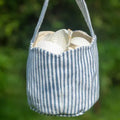 Charming Classic Red Gingham Pattern Perfect Blend Functionality Use Cotton Duck Canvas Small Tote Bag with Scalloped Edges