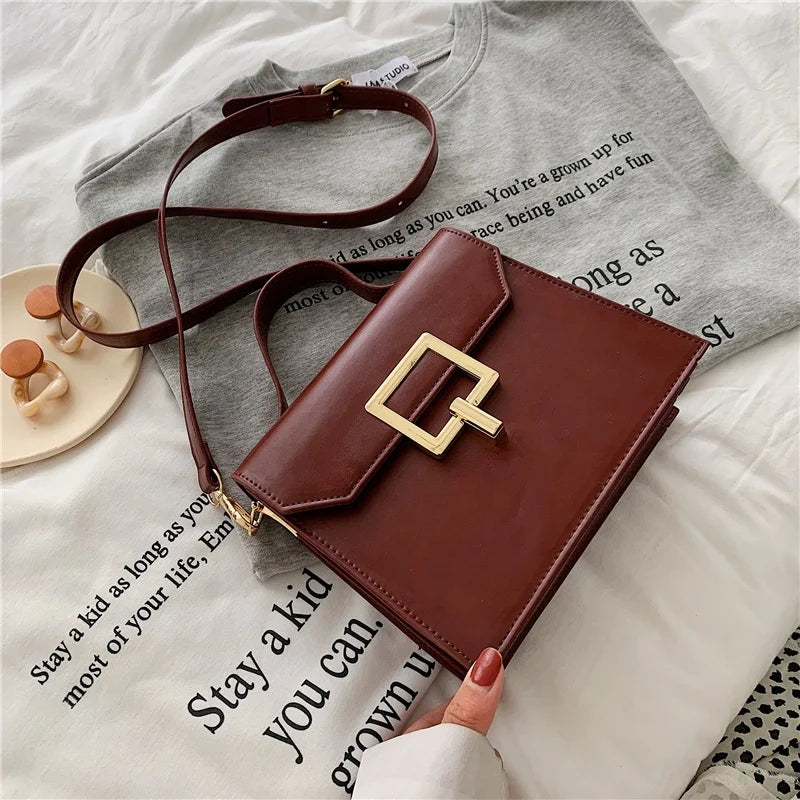 China Manufacturer Portable Elegant Party PU Leather Messenger Handbag