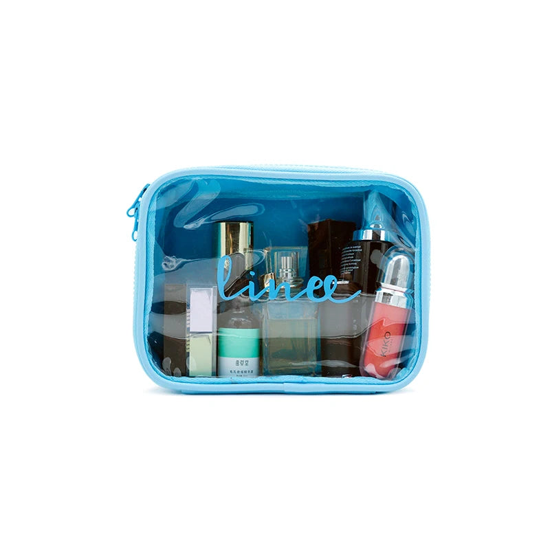 Cosmetic Pouch Pvc Transparent Makeup Bag clear Cosmetic Packaging with Zipper Skincare