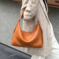 Cross Border Best Selling Genuine Leather Ladies Shoulder Bag Underarm Bag Casual Fashion Cowhide Handbags for Women