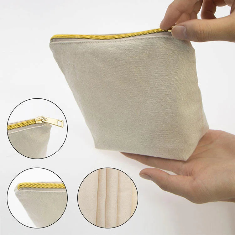 Custom Canvas Mini Makeup Travel Pouch Set Bag Small Cosmetic Bags