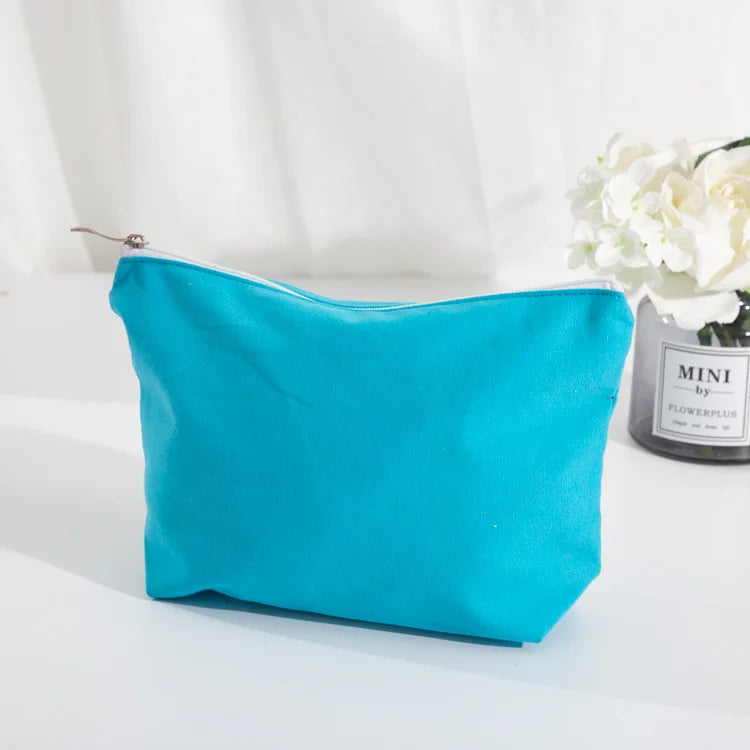 Custom Canvas Mini Makeup Travel Pouch Set Bag Small Cosmetic Bags