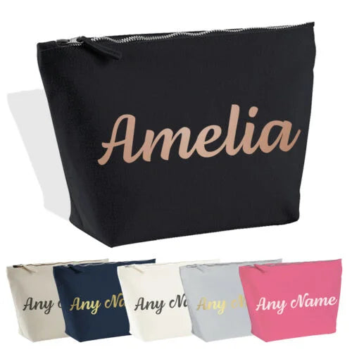 Custom Canvas Mini Makeup Travel Pouch Set Bag Small Cosmetic Bags