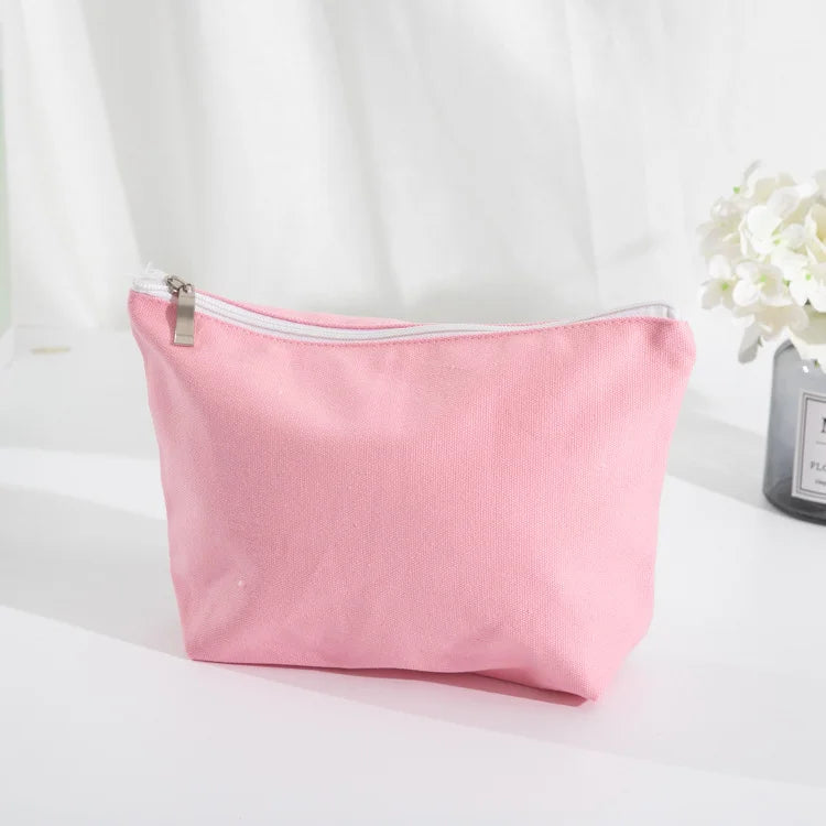 Custom Canvas Mini Makeup Travel Pouch Set Bag Small Cosmetic Bags
