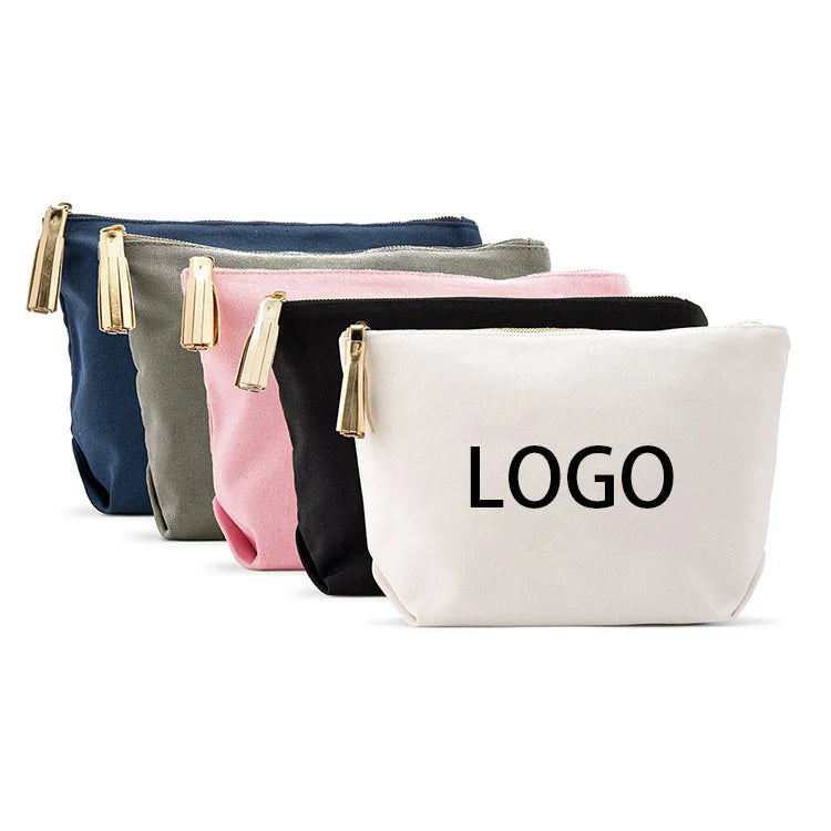 Custom Canvas Mini Makeup Travel Pouch Set Bag Small Cosmetic Bags
