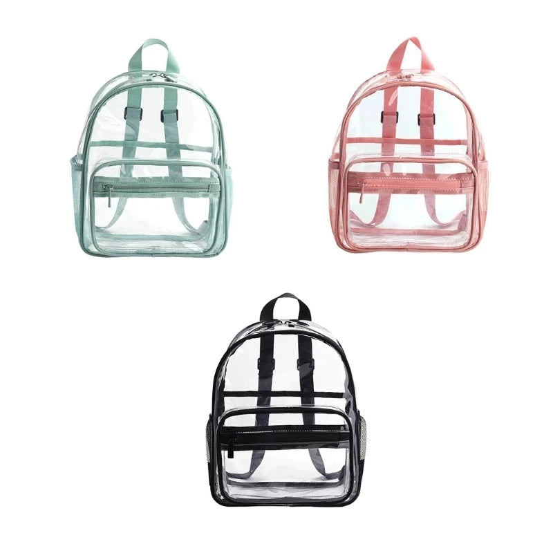 Custom Design Quality Clear Children School Bags Transparent PVC Fashion Women Backpack