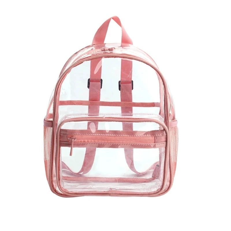 Custom Design Quality Clear Children School Bags Transparent PVC Fashion Women Backpack