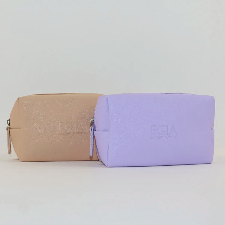 Custom Embossed Logo Vintage Soft Pu Leather Portable Cosmetic Bag for Women