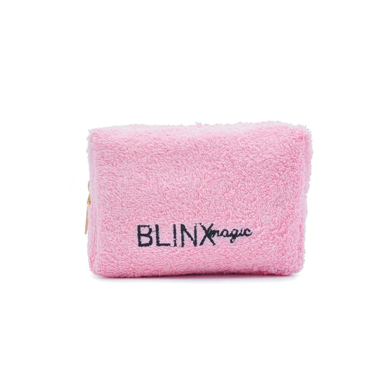 Custom Embroidery Logo Fashionable Ladies Towel Cosmetic Bag New Style Terry Make up Pouch