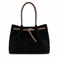 Custom Logo Faux Suede Tote Bag Large Shoulder Handbag OEM ODM BSCI Manufacturer Elegant Tote Bag for Women Work Travel